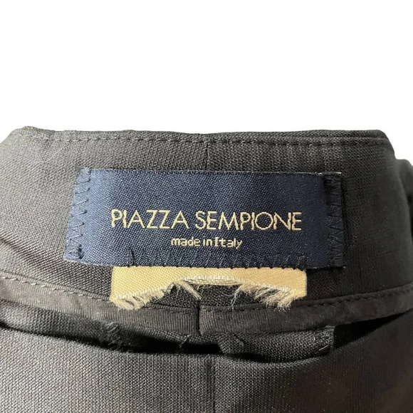 Piazza Sempione Satin Cropped Dress Pants in‎ Black Size 10 - Picture 10 of 10